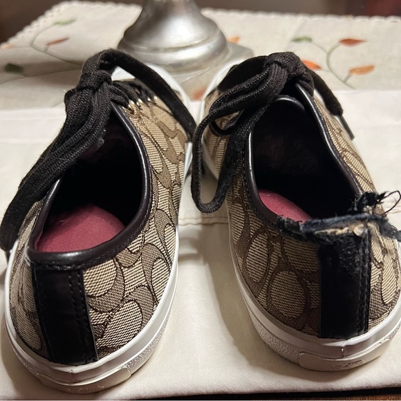 Coach Women's Sneakers with Brown and Tan Design - Picture 3 of 8